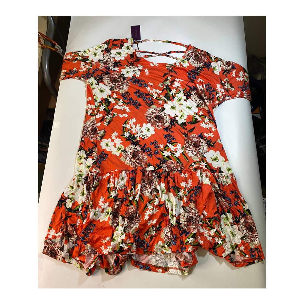 NWT Lascana For Venus Red Tropical Floral Dress Women's Size 14 - Picture 4 of 7